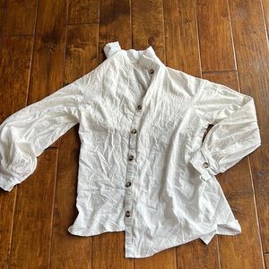 White Button Down Shirt for Women